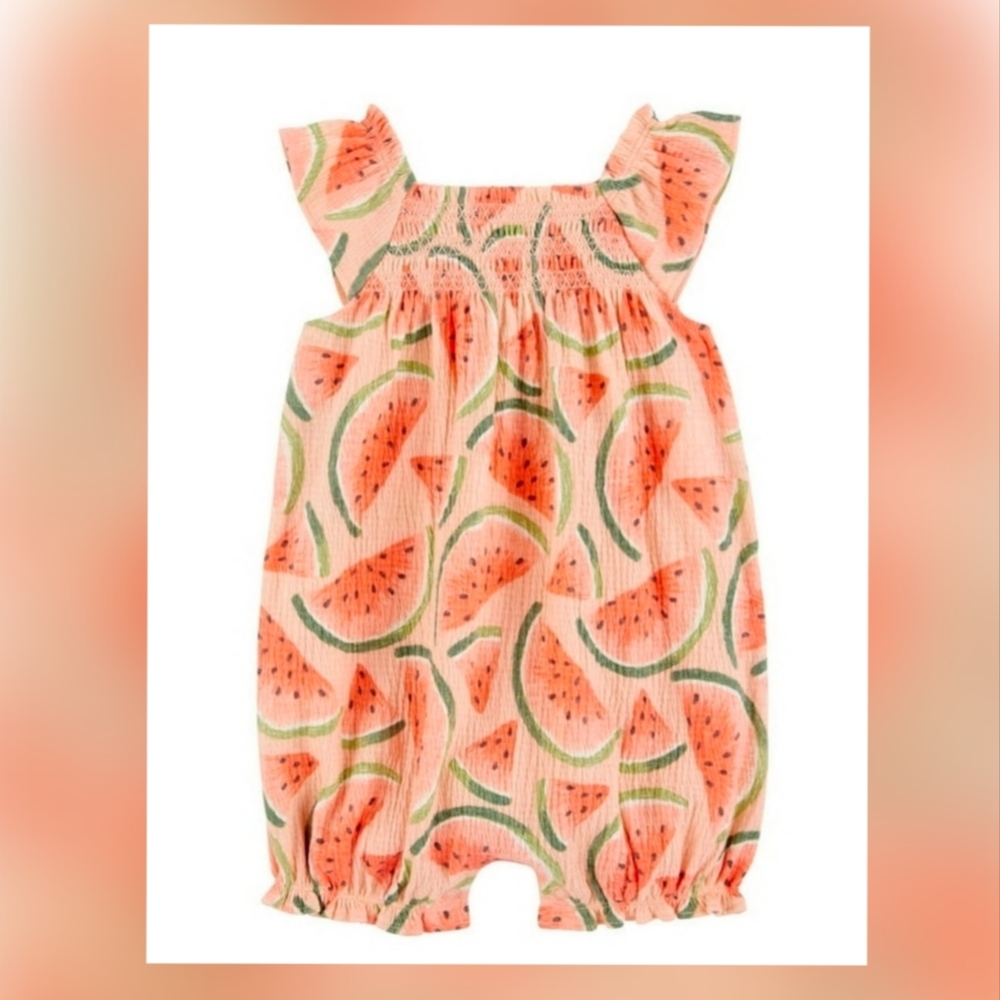 Watermelon 🍉Print Baby Romper~ 12M